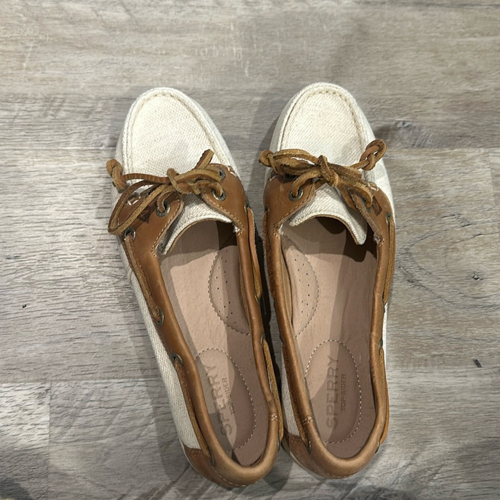 Sperry top-sider leather and canvas